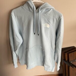 The North Face baby blue hoodie